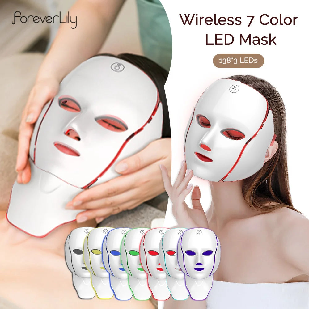 Máscara LED cara y cuello